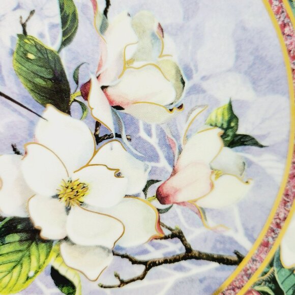 Vintage Royal Doulton White Necked Jacobin Hummingbird Plate Franklin Mint LE - Picture 4 of 9